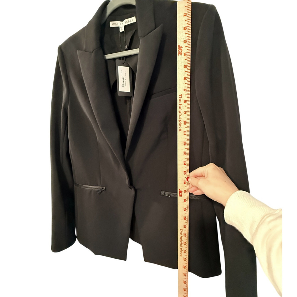 NWT Veronica Beard 12 Iconic Scuba Dickey Jacket $645 Bi Stretch Blazer Black - Picture 7 of 12